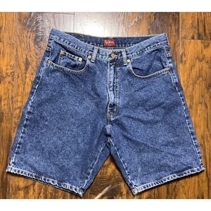 Vintage Pepe Jeans London Mens Blue Denim Shorts Size 34 Made in USA Embroidered